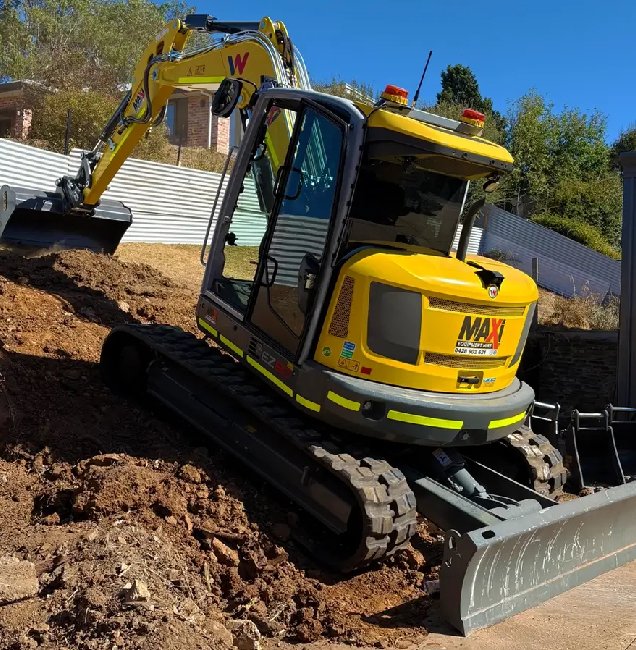 Operator with heavy machinery